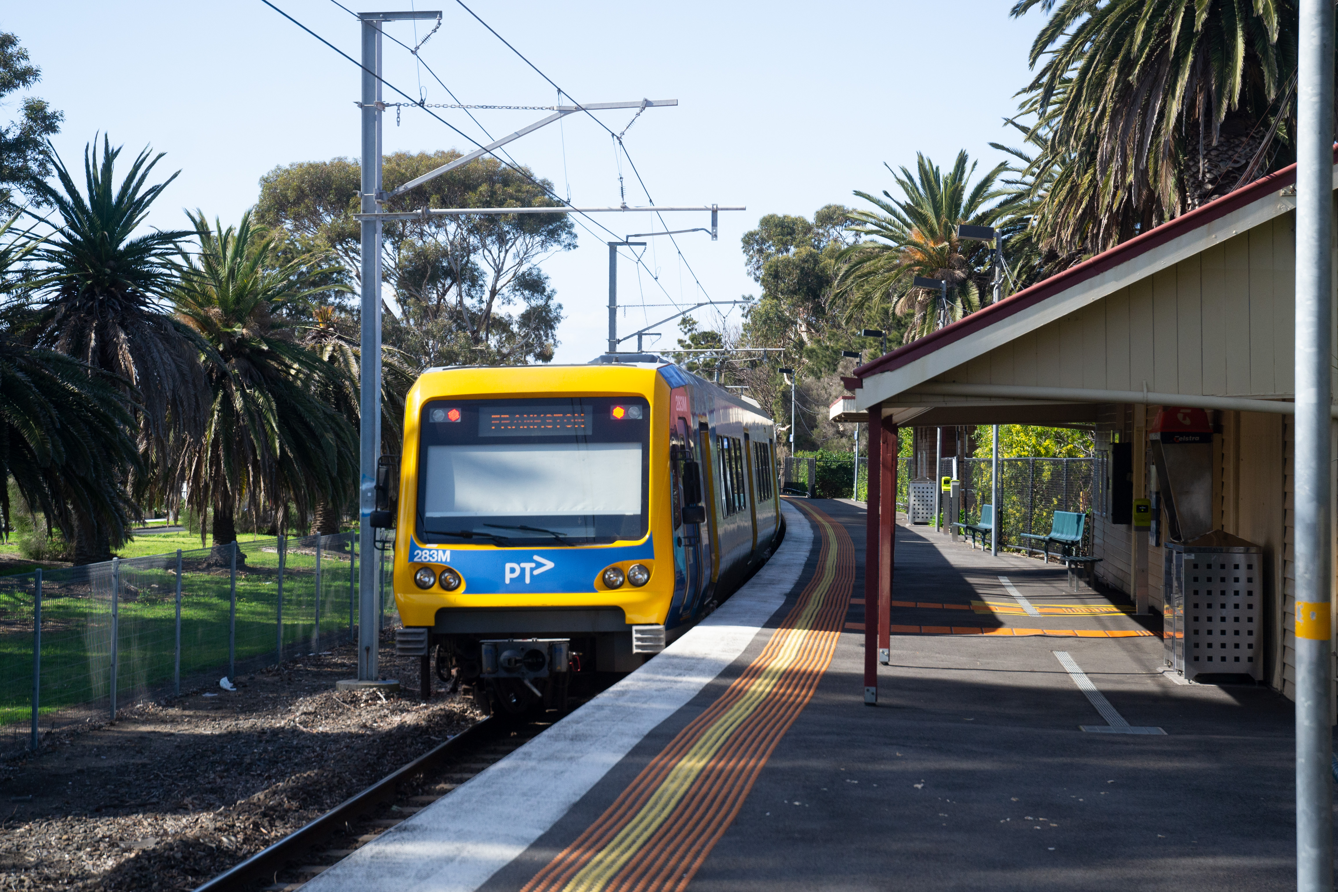Photo of an X'Trapolis train at Seaholme station